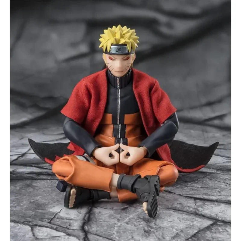 Original Bandai S.H.Figuarts SHF Uzumaki Naruto Sage Mode Savior of Konoha In Stock Anime Action Figures Model Toys
