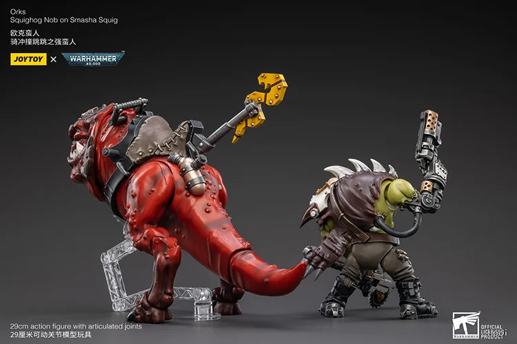 In Stock Original JOYTOY Warhammer 40K Orks Squighog Nob on Smasha Squig 1/18 Figures Action Figures Models Gifts Collection