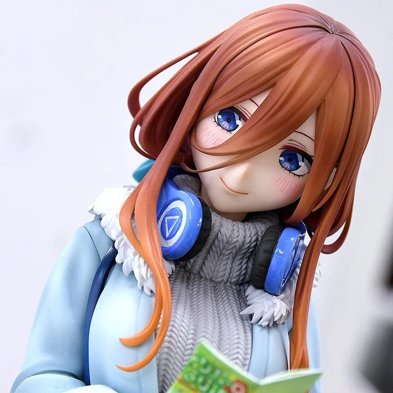 28cm The Quintessential Quintuplets Nakano Miku Appointment Anime Handmade Action Figures Desktop Case Decoration Ornament Gift