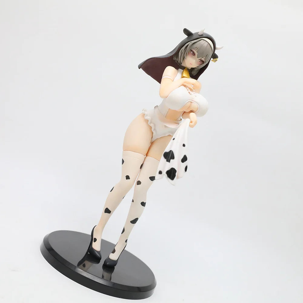 Nyuugyuu Sister Ouko Nun illustration by Biya Anime Girl Figure Cow Pattern Action Figure Sexy Model Doll Toy