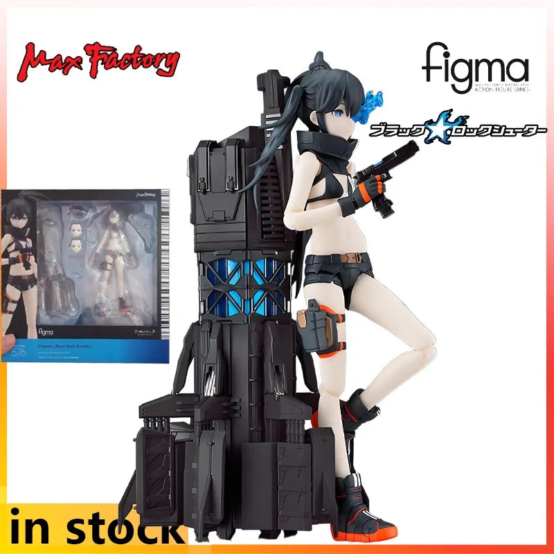 Max Factory Figma Finished Product Movable Doll Black Rock Shooter: Dawn Comes Anime Figure Toys Model Festival Gift for Boys