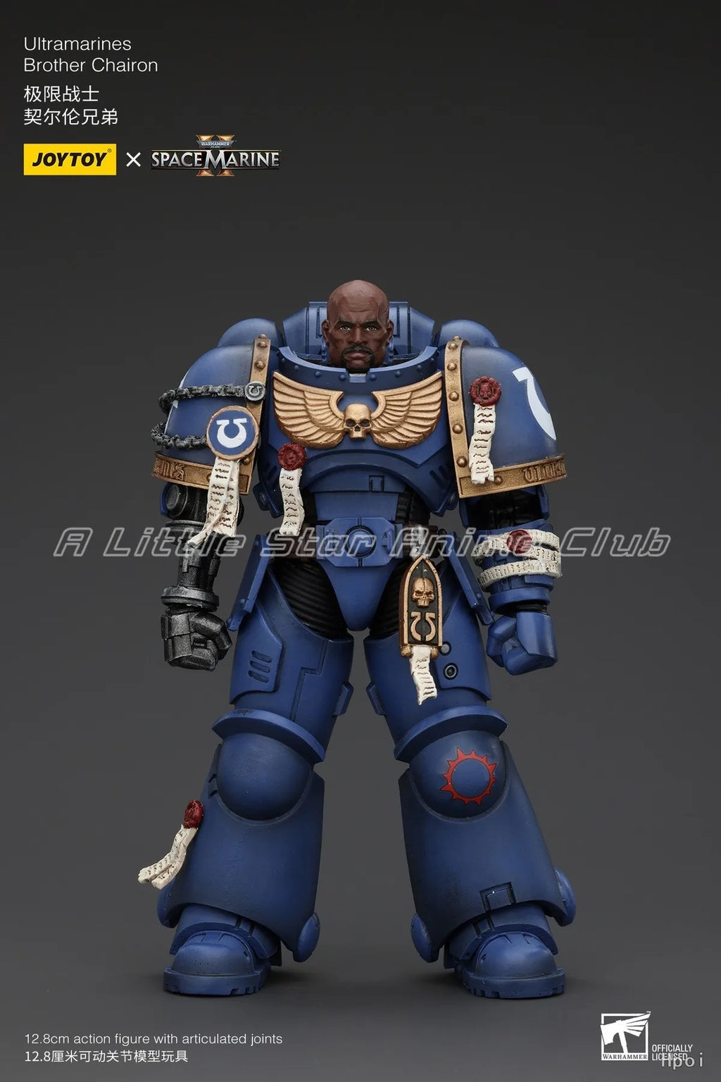 JOYTOY 1/18 Action Figure Warhammer 40k Space Marine Ultramarines Brother Chairon Model Collection Toy