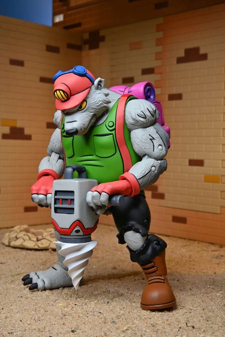 NECA 54199 Toys Teenage Mutant Ninja Turtles 1987 Action Figure 2-Pack Dirtbag & Groundchuck 18 cm Original Doll Collection Gift