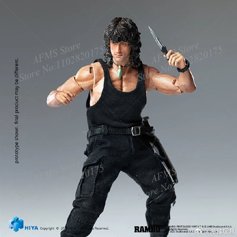 HIYA 1/12 Scale Collectible Figure John J. Rambo First Blood Michael Sylvester Gardenzio Stallone 6" Men Soldier Action Figure