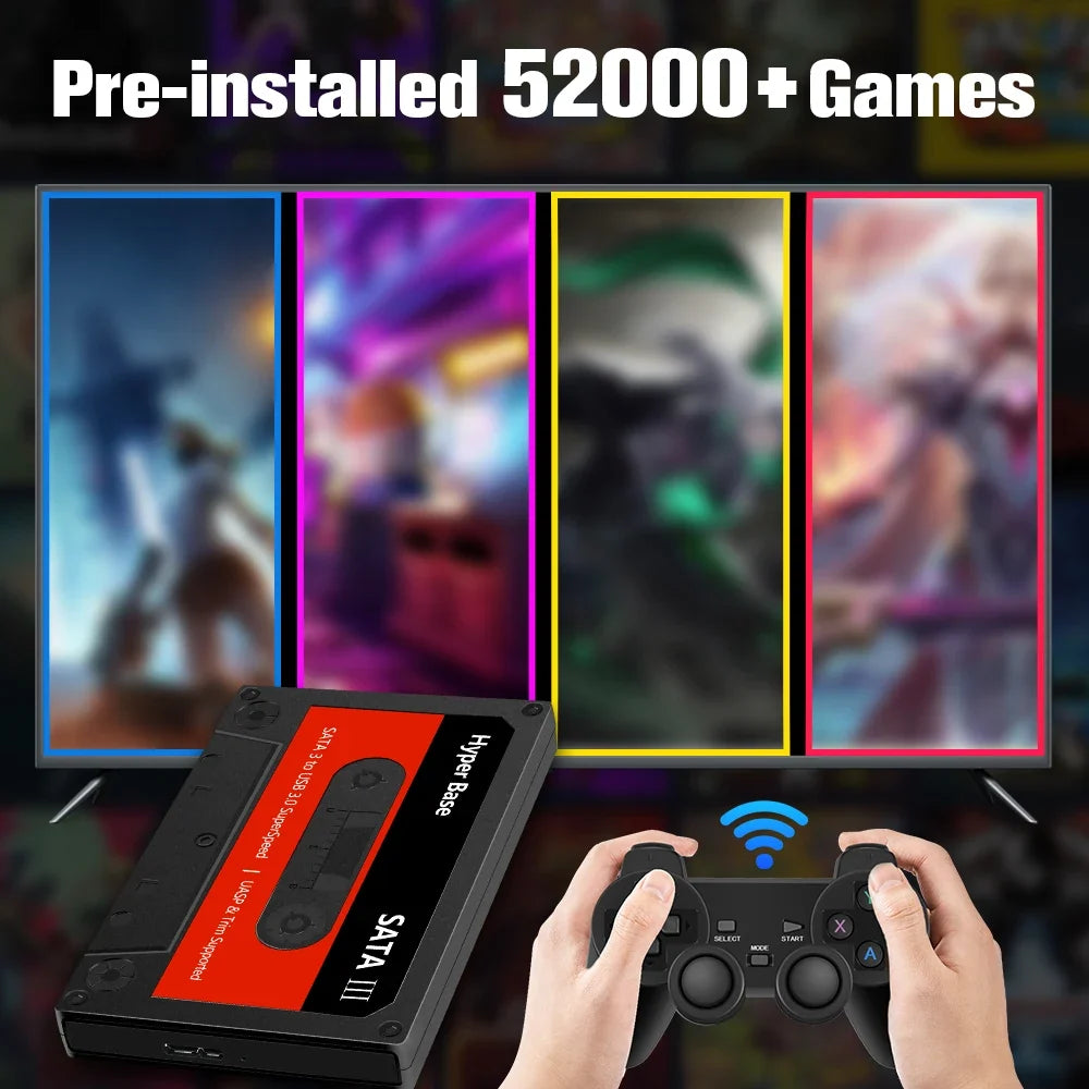 500GB/2TB Gaming HDD Batocera Retro Game Console With 52000+Games For PS3/PS2/Wii/WiiU/N64/SNES/Sega Saturn/MAME for Windows PC