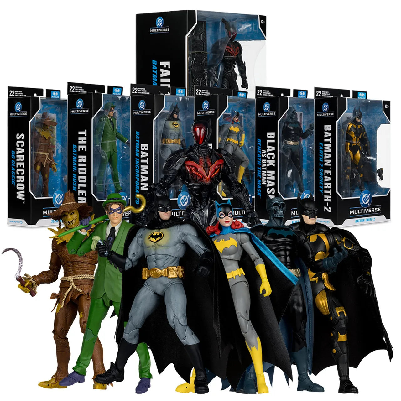 Mcfarlane Toys Hush The Riddler /Scarecrow/Batman Earth-2/Batgirl 18cm Action Figure DC Multiverse Model Doll
