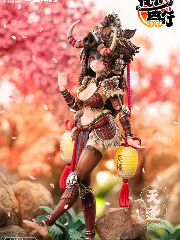 FishToys 1/9 Cute Tian Peng Mobile Suit Girl Action Figure Happy Journey to the West Game Role Simulation 22cm Soldier Doll