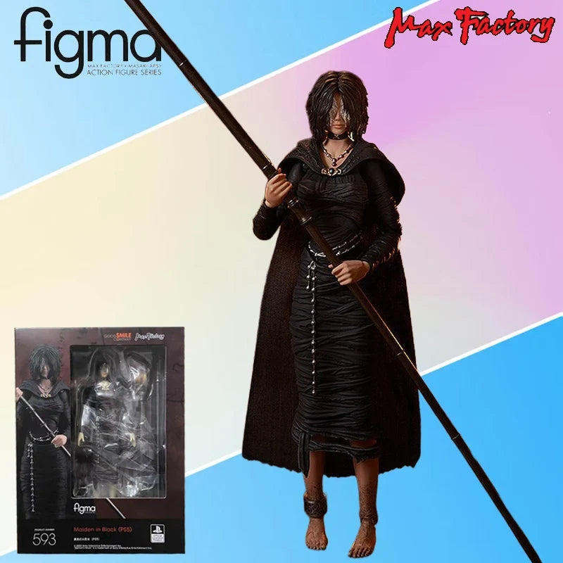 Max Factory Genuine Figma Series Demon Soul, Fire Woman in Black Collectibles of Finished Movable Models Game, Anime, Model, Toy
