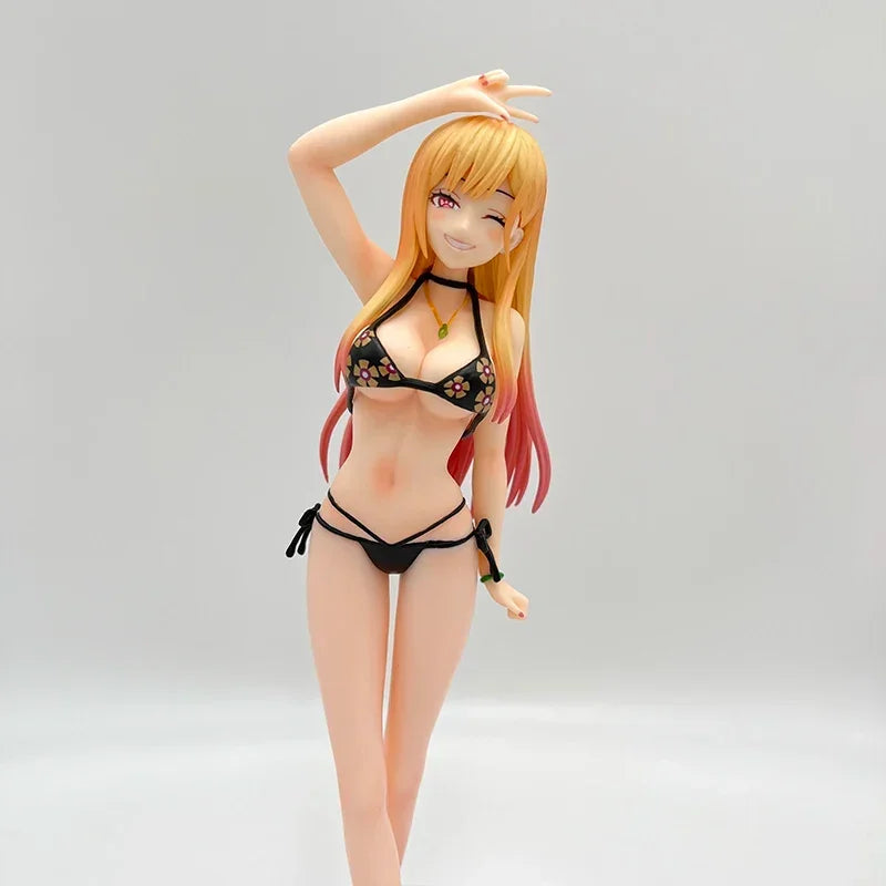 23cm My Dress-Up Darling Sexy Anime Girl Figure Marin Kitagawa Bikini Action Figure Adult Collectible Model Doll Toys Gifts