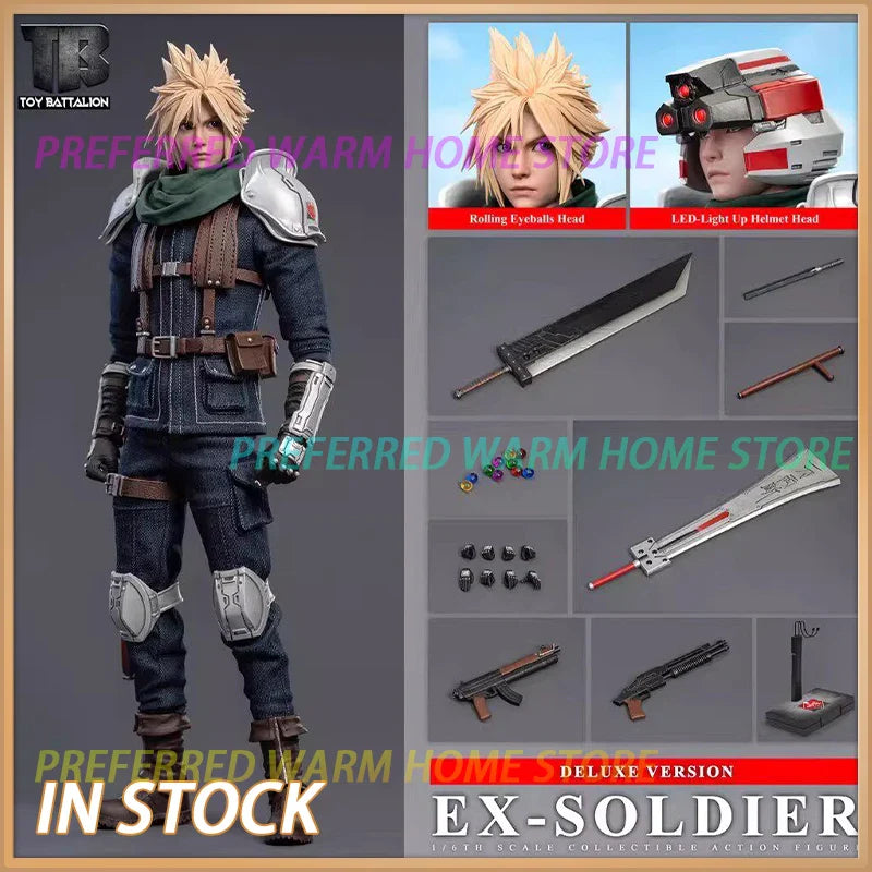 Auf Lager Original TOYS BATTALION TB025AB Cloud Strife Bewegliches Modellspielzeug EX-SOLDIER 1/6 SKALA SAMMELBARE ACTIONFIGUR