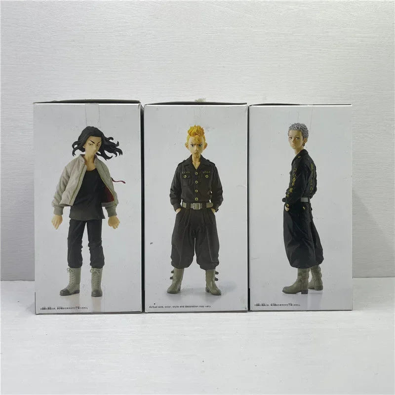 Bandai Tokyo Revengers Baji Keisuke Mitsuya Takashi Hanagaki Takemichi Anime Action Figures Collection Ornaments Figure Toys