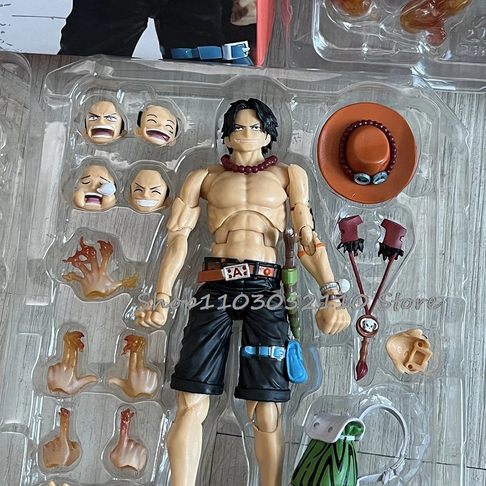 Anime SHF Portgas D Ace One Piece Fire Fist Ace Action Figure PVC Movable Collection Model Toys Doll Birthday Gifts