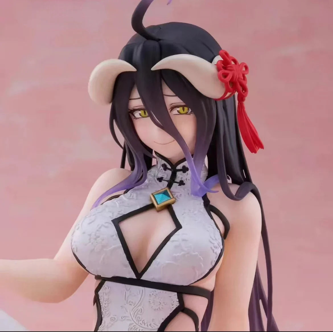 In Stock Original TAITO Desktop Cute Overlord Albedo China Dress Ver. Anime Figures Toys Collection Gifts Models Ornaments
