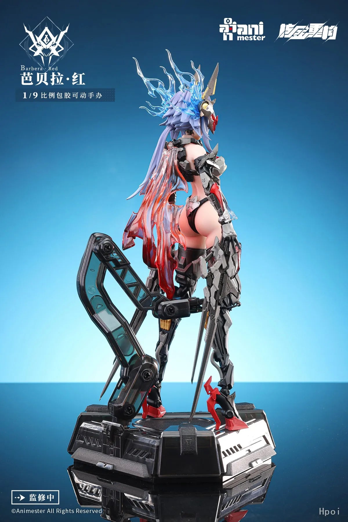 In Stock AniMester 1/9 21cm Thunderbolt Barbera Red Sexy Girl Doll Figure Anime Action Figures Toys Models Gift PVC Collectible