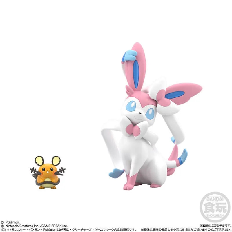Original BANDAI Pokemon SHOKUGAN Kalos Region Serena Sylveon Greninja Action Figure Toy Pocket Monster Doll PVC Model Collector