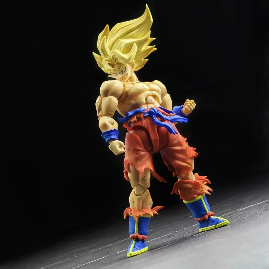 New N&T Stutio Dragon Ball Super Saiyan Goku 3.0 Body Action Figure SHF War Damaged Son Goku Weekly Color Figures Collection Toy