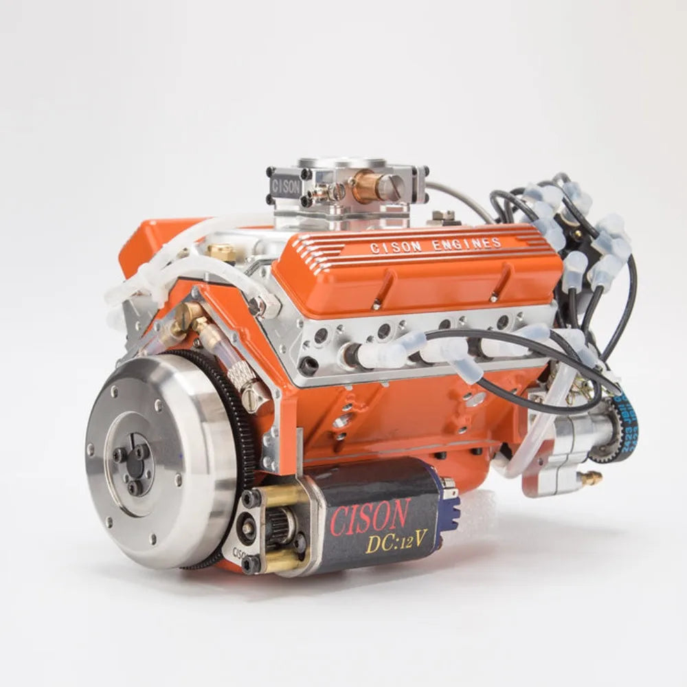 CISON V8 Motor 44CC 1/6 Maßstab Small Block Wassergekühlt Viertakt Achtzylinder Verbrennungs V8 Motormodell Bausatz