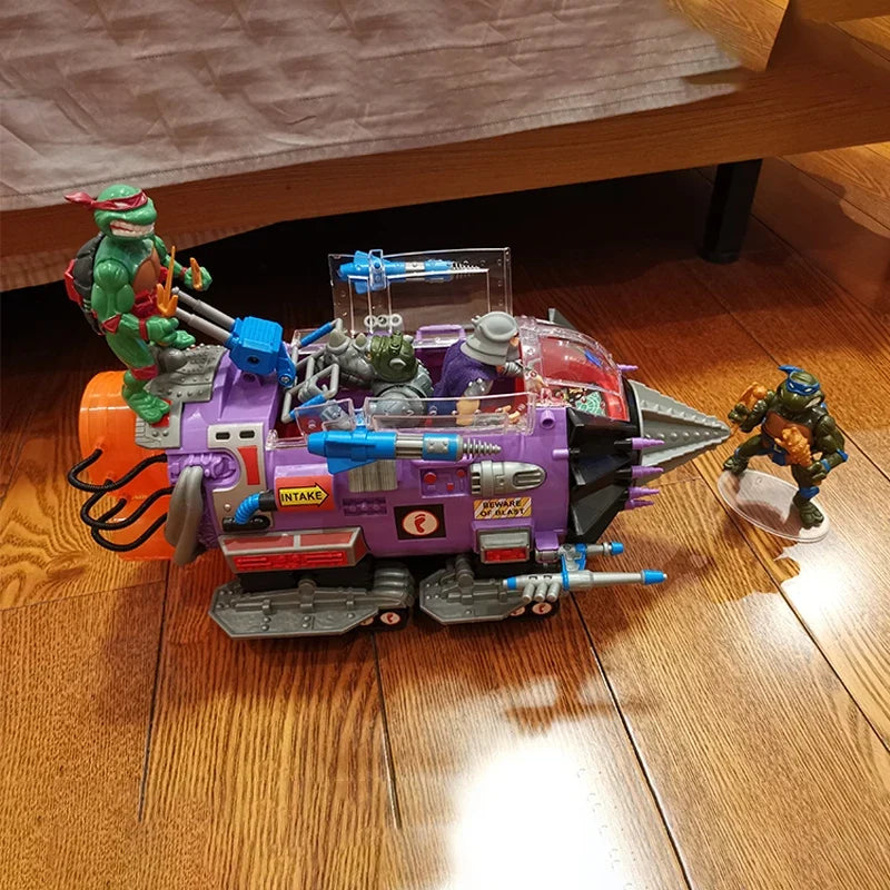 New Original Caixing 1990 Tmnt Ninja Turtles Anime Vehicle Variation Land Cruiser Transport Module Figures Model Toy Custom Gift