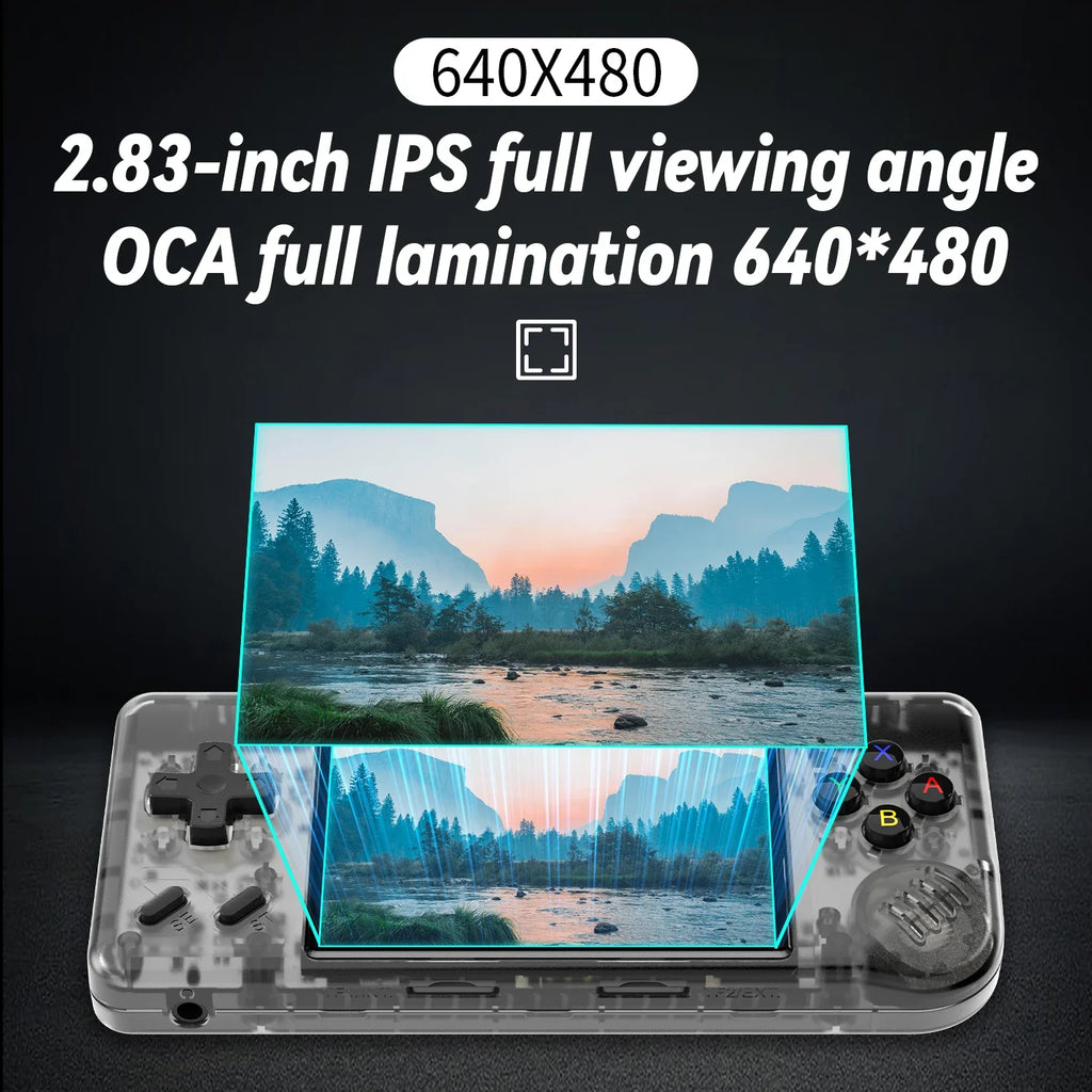 ANBERNIC RG28XX Handheld Game Console 2.83" IPS Screen Linux Retro Video Gaming Console 3100mAh Battery 5000 Games Support H-DMI