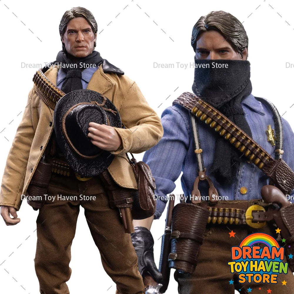 DSTOYS DS-2505/06 1/12 Männlicher Soldat Arthur Doppelkopf Skulptur Klassische Western Cowboy Sammlerpuppe 6 Zoll Actionfigur Modell