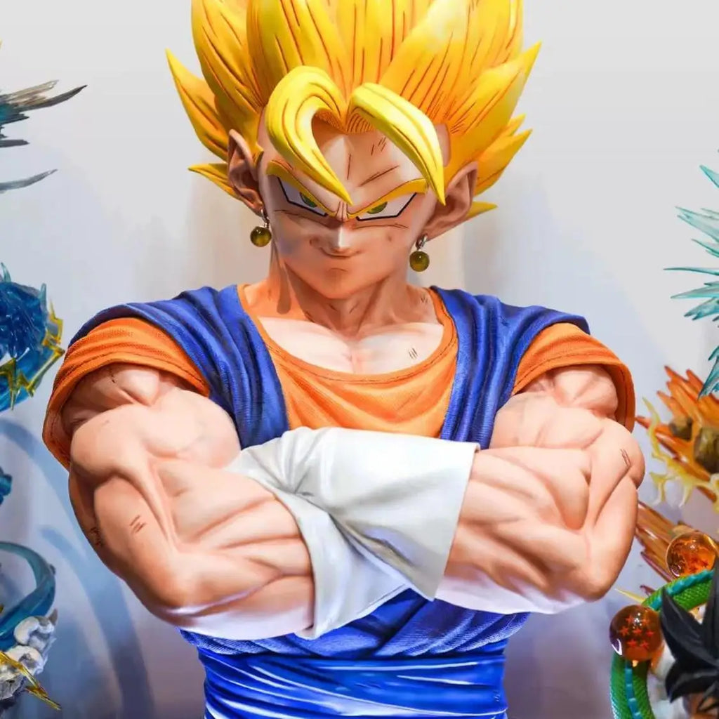 82cm Dragon Ball Anime Peripheral Vegeta Bej Ta Yonsei Super Saiyan Oversized 1:1 Statue Collection Big Ornament Model Gift Toys