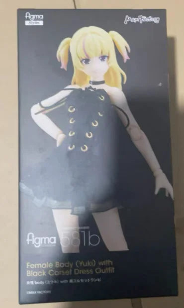 【FS】 Original Max Factory figma 581 Female Body (Yuki) Black Bodycon Dress Figure Model Toys Gifts Collection