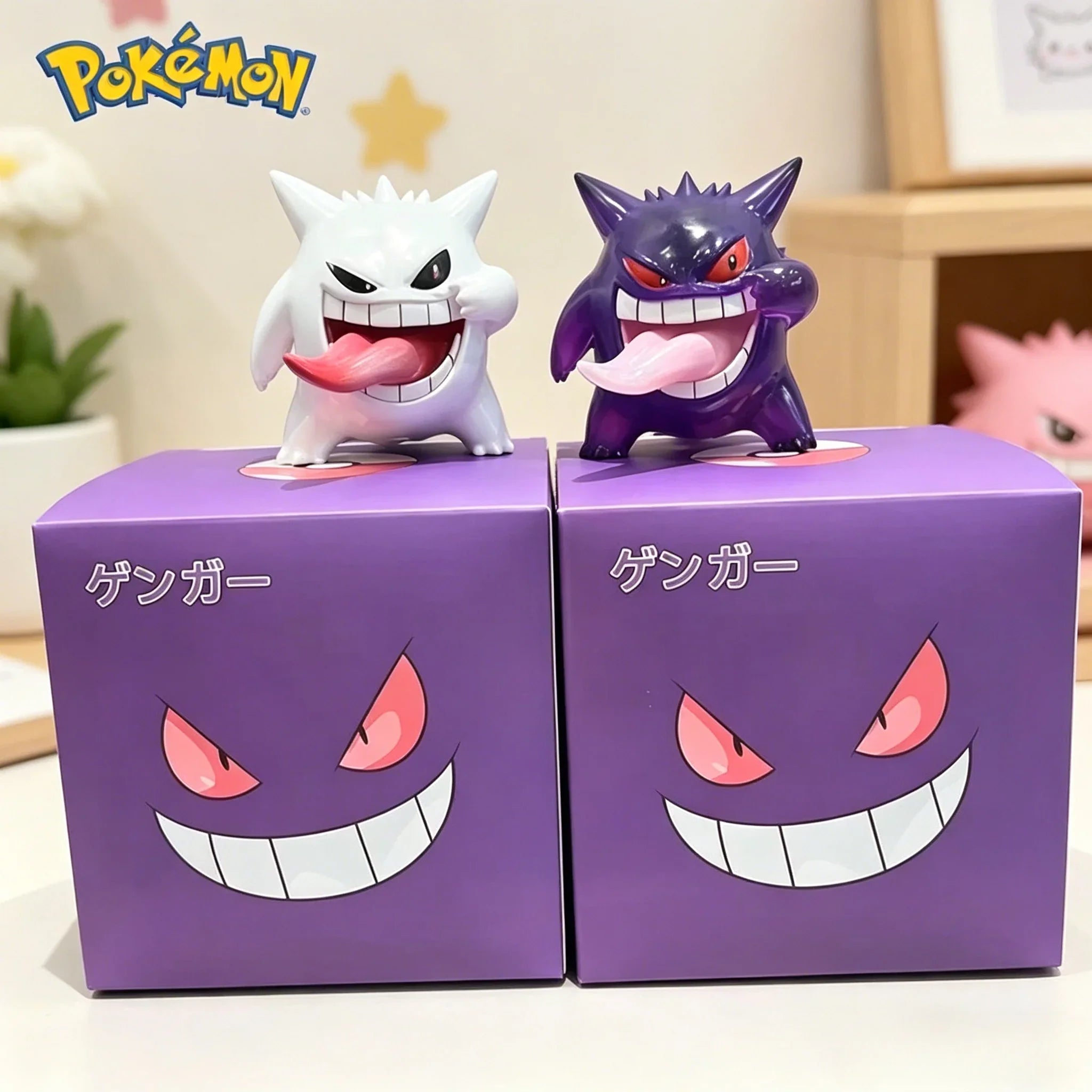 Lovely Anime Pokemon Gengar Figure Transparent Model Kawaii PVC Action Toy Room Ornament Collection Perfect Gift Ideal for Fans