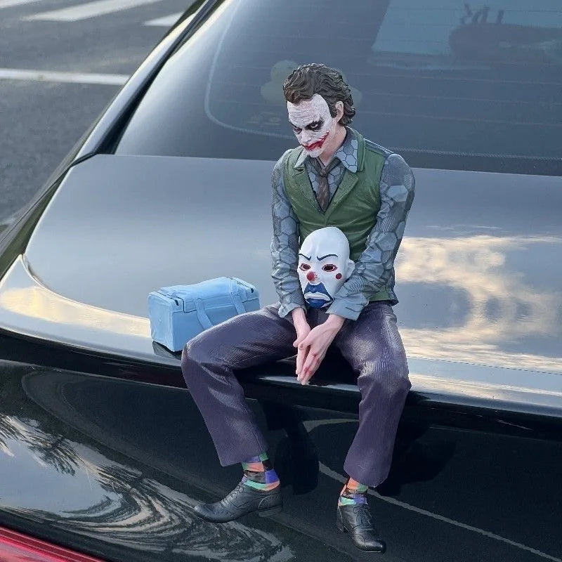 New Joker Heath Ledger Action Figures Car Roof Decoration Portable Wild Mask Statue Model Car Doll Toy Collection Christmas Gift