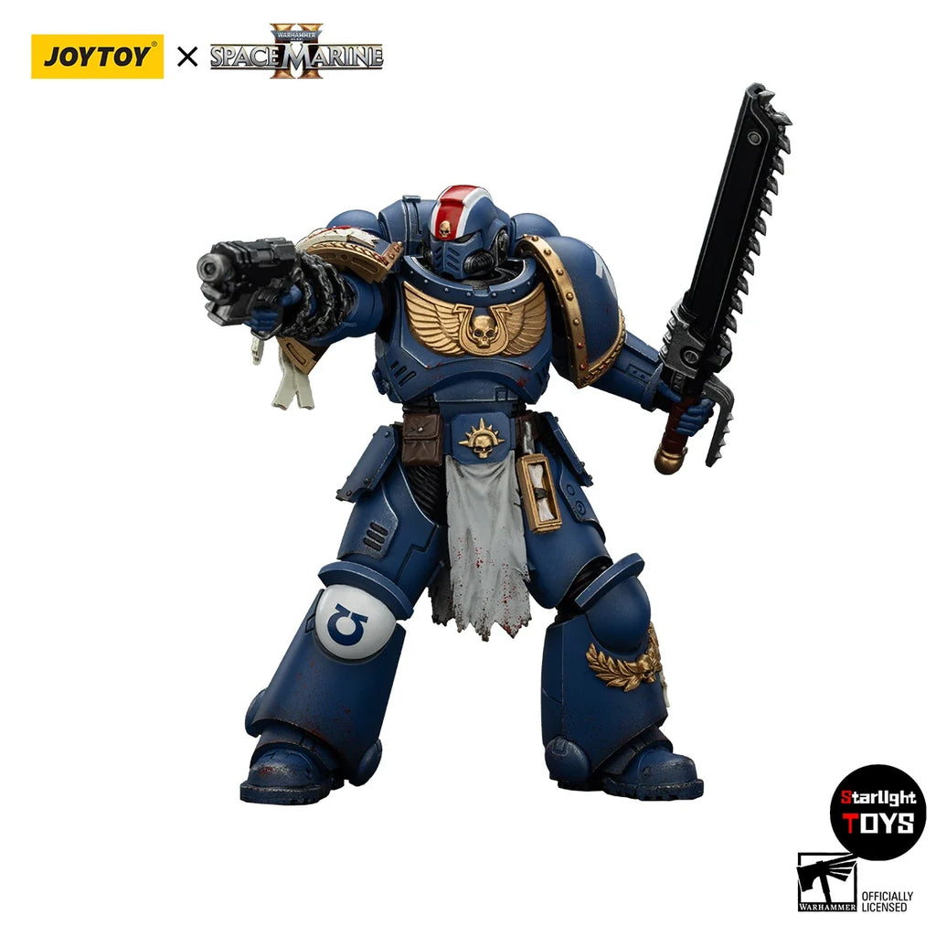 JOYTOY 1/18 Action Figure Warhammer 40K Ultramarines Lieutenant Titus-Collectors Edition  Model Toy Gifts