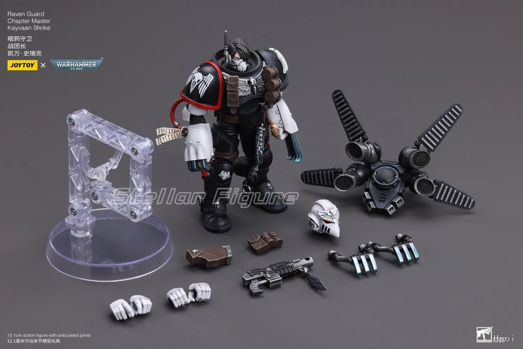 【SF】JOYTOYS 1/18 Action Figure Raven Guard Chapter Master Kayvaan Shrike Model Toys Gifts Collection Ornaments