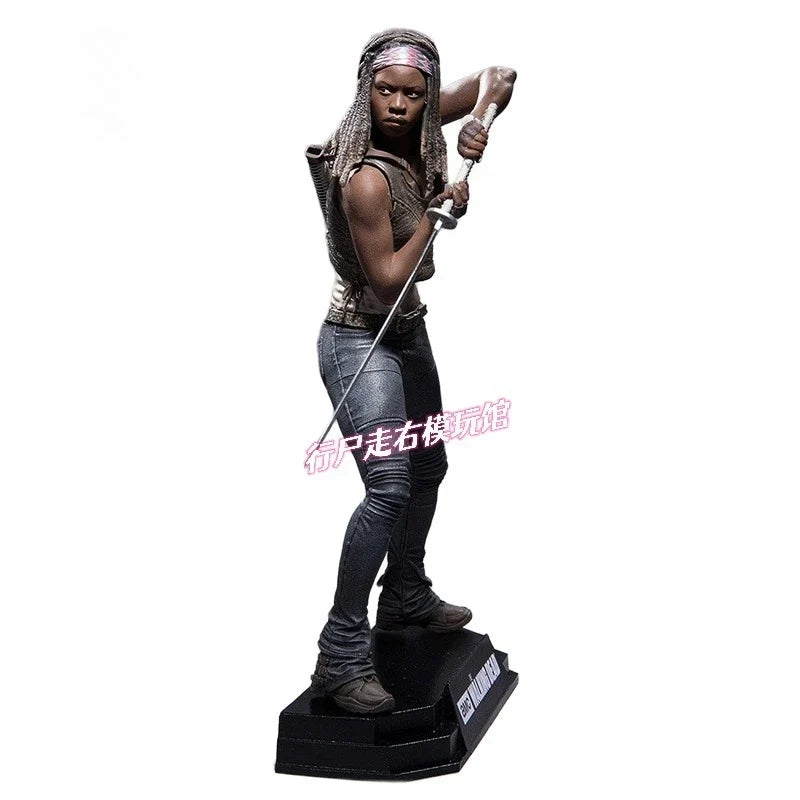 Movie Walking Dead Michonne Rick Grimes 15-17cm Cosplay Statue Model PVC Action Figure Toy