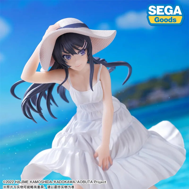 Original Sega Luminasta Anime Aobuta Sakurajima Mai Action Figure Model Summer Dress Mai Senpai Pvc Anime Model Doll Toys Gifts