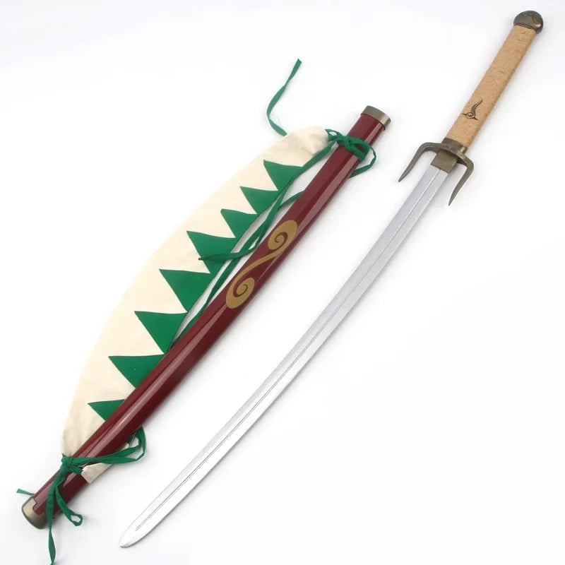 103cm Samurai Champloo Anime Peripheral Mugen Fire Fork Sword Wooden Model Unsharpened Cosplay Desktop Model Ornament Collection