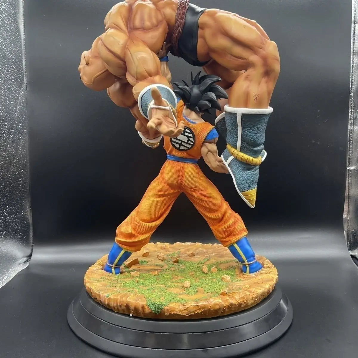42cm Dragon Ball Figure Son Goku Vs Nappa Anime Collection Model Pvc Collection Desktop Ornaments Holiday Gifts Children Toys