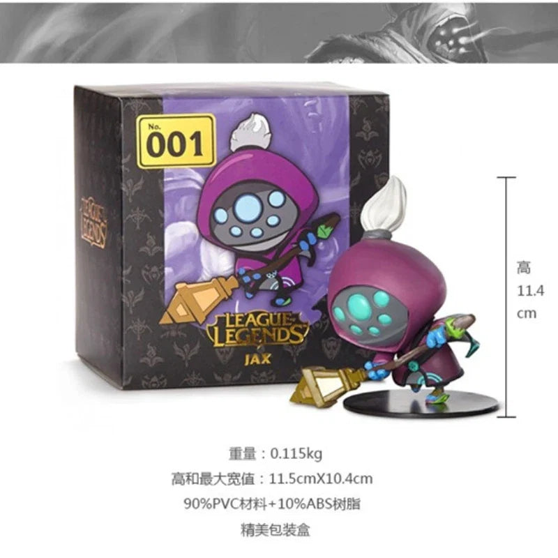 Original LOL League of Legends Grandmaster At Arms Jax Q Version Anime Action Figures Collectible Ornaments Model Toys Gift