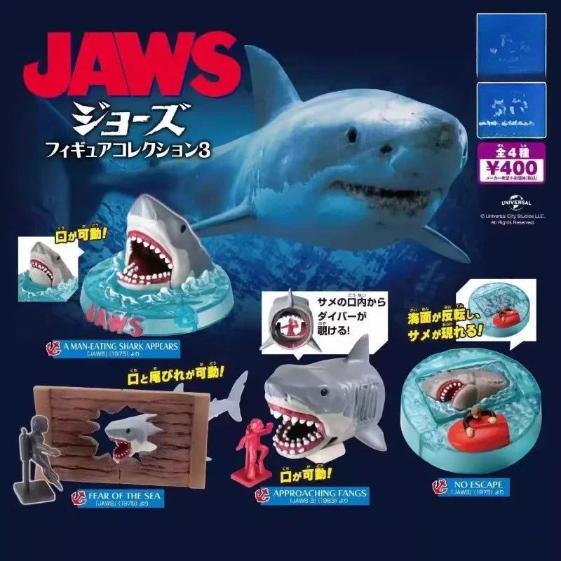 Great White Shark Scene Gashapon Toys Creative Action Figure Model Decoration Ornaments Collection Toys