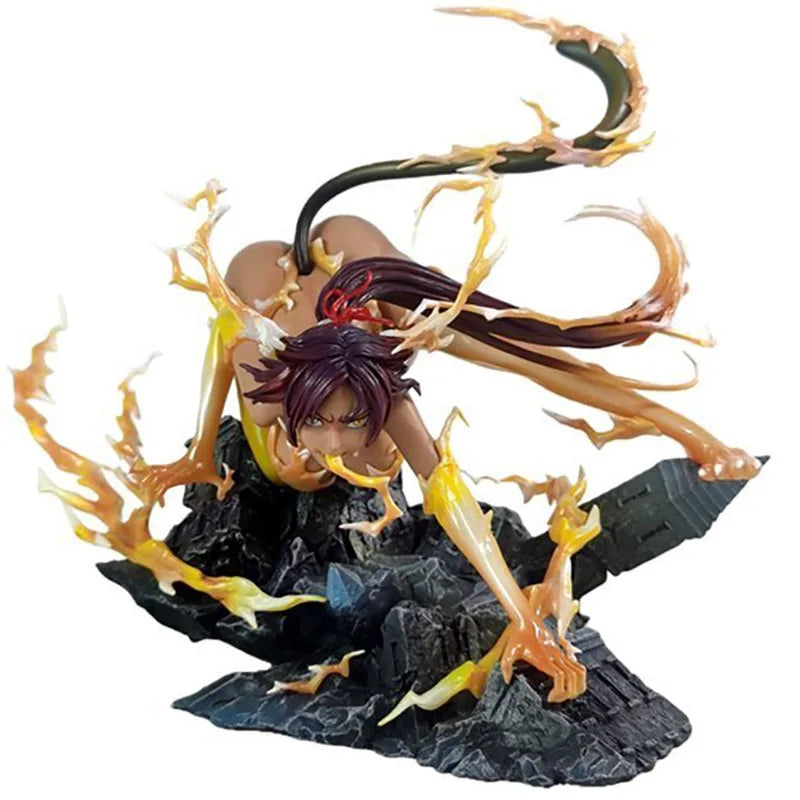 Anime Bleach Shihouin Yoruichi Model Manga Figurine Shihouin Yoruichi Action Figure Toys 23cm GK Statue Doll Ornament Peripheral