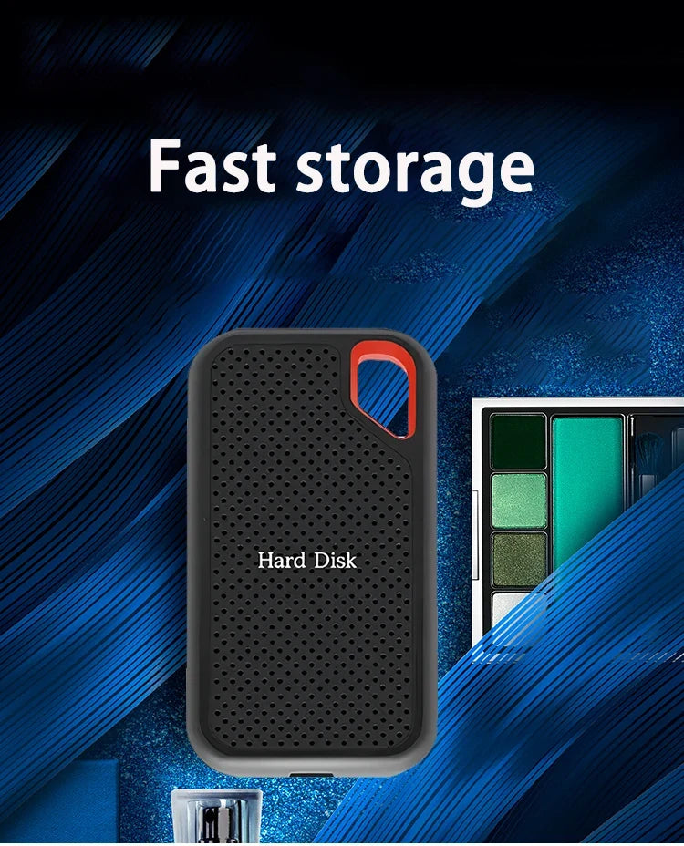 High-speed External Hard Drive 1TB Portable SSD 4TB External Solid State Drive USB 3.1 Hard Disk 128TB Storage for PC/Mac/Phone