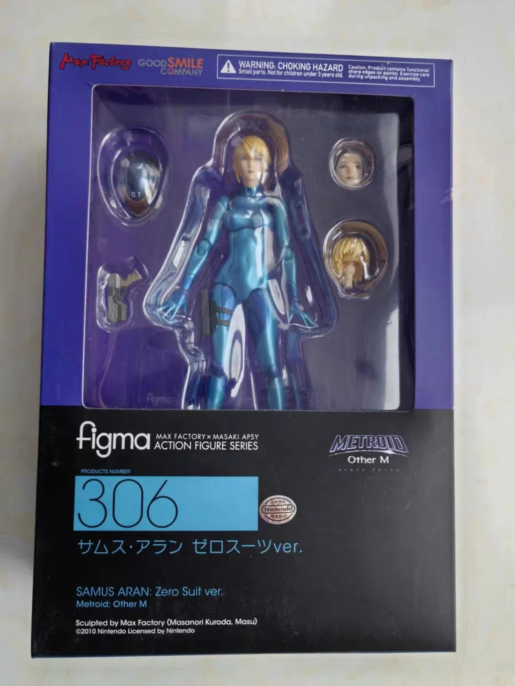 Original Genuine Max Factory Action/Dolls Figma (#306) (#133) Metroid: Other M Samus Aran & Zero Suit Ver. H=135mm H=15cm Figure