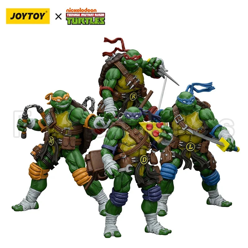 1/18 JOYTOY Action Figure Turtles-Michelangelo Donatello Leonardo Raphael Re-issue Version Anime