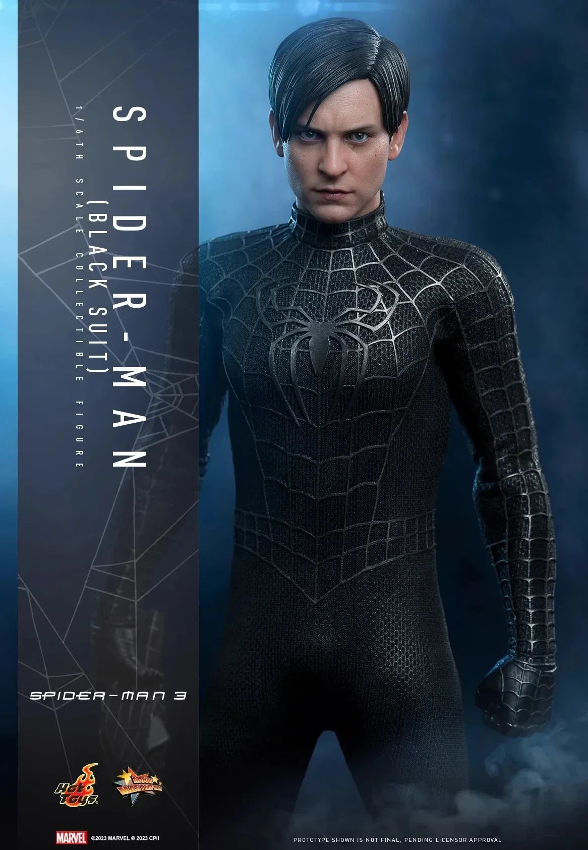 In Stock Hot Toys MMS727 1/6 Scale Men Soldier Spider-Man 3 Tobey Maguire Black Suit Full Set 12Inch Action Figure Body Model