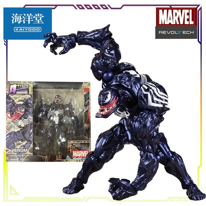 KAIYODO Original Revoltech Series Spider-Man\Venom Gwen Anime Action Figure Model Toys Movable Model Ornaments Gifts Fo Boys