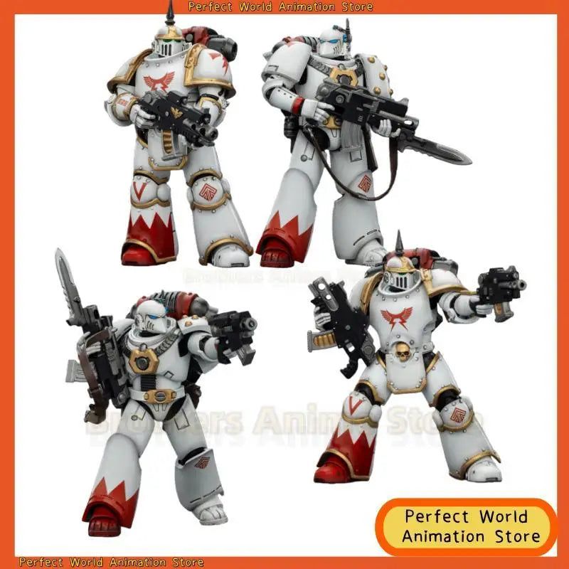 JOYTOY Warhammer 40K White Scar Legion MKIII MKVI taktischer Legionär und Motorrad 1/18 bewegliche Figur Soldat Sammlung Geschenk