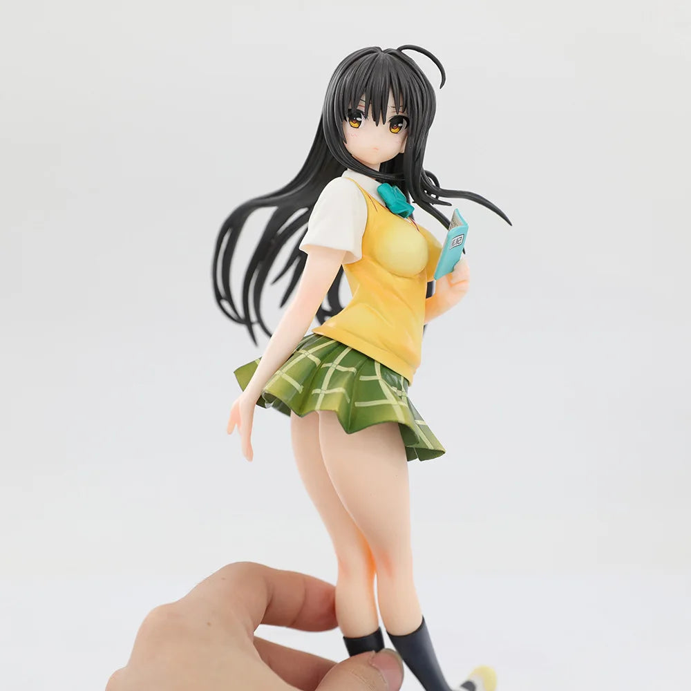 BANDAI 23CM Anime To LOVEru Kotegawa Yui Figure School Uniform Dress Up Standing Model Toy Gift Collection Aciton Figure PVC 1/7