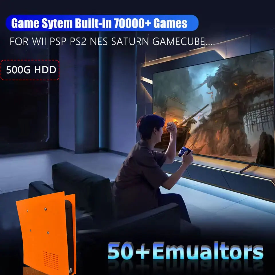 70000+Games Retro Game Console M88 60+Emulators 1T Batocera I3-3110M For Wii PS2 PSP GameCube N64 Wireless handle 4K HD TVBox