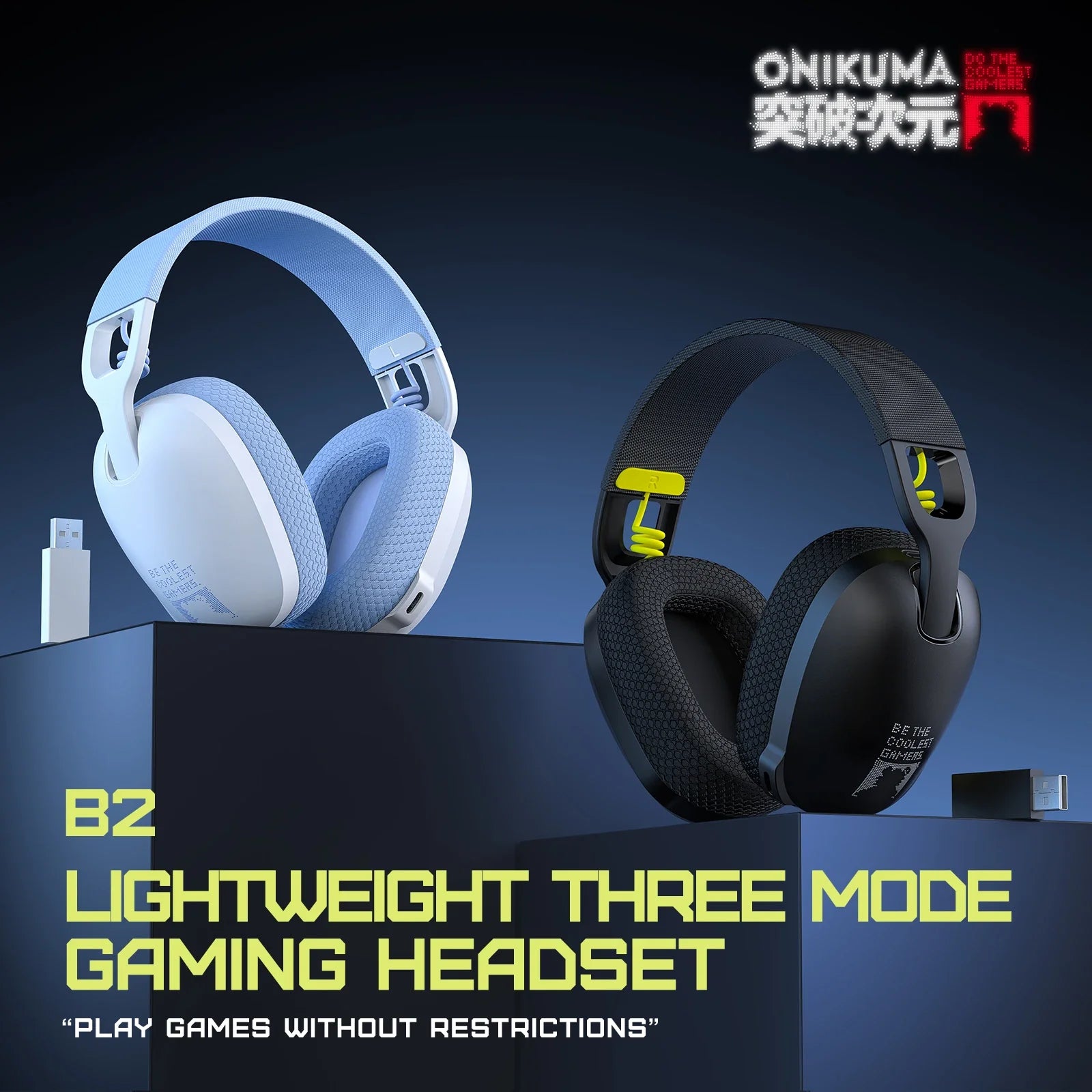 2025 New Onikuma  B2 Wireless Gaming Headset For PS5 PS4 PC 2.4GHz USB Game Headphones With Mic Ergonomic Design 5.3 Headphone