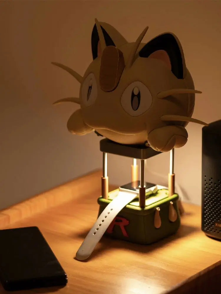 PokéMon Meowth Figure Meowth Night Light Figures Watch Mobile Phone Charger Action Figurine Room Decoration Doll Statue Kid Gift