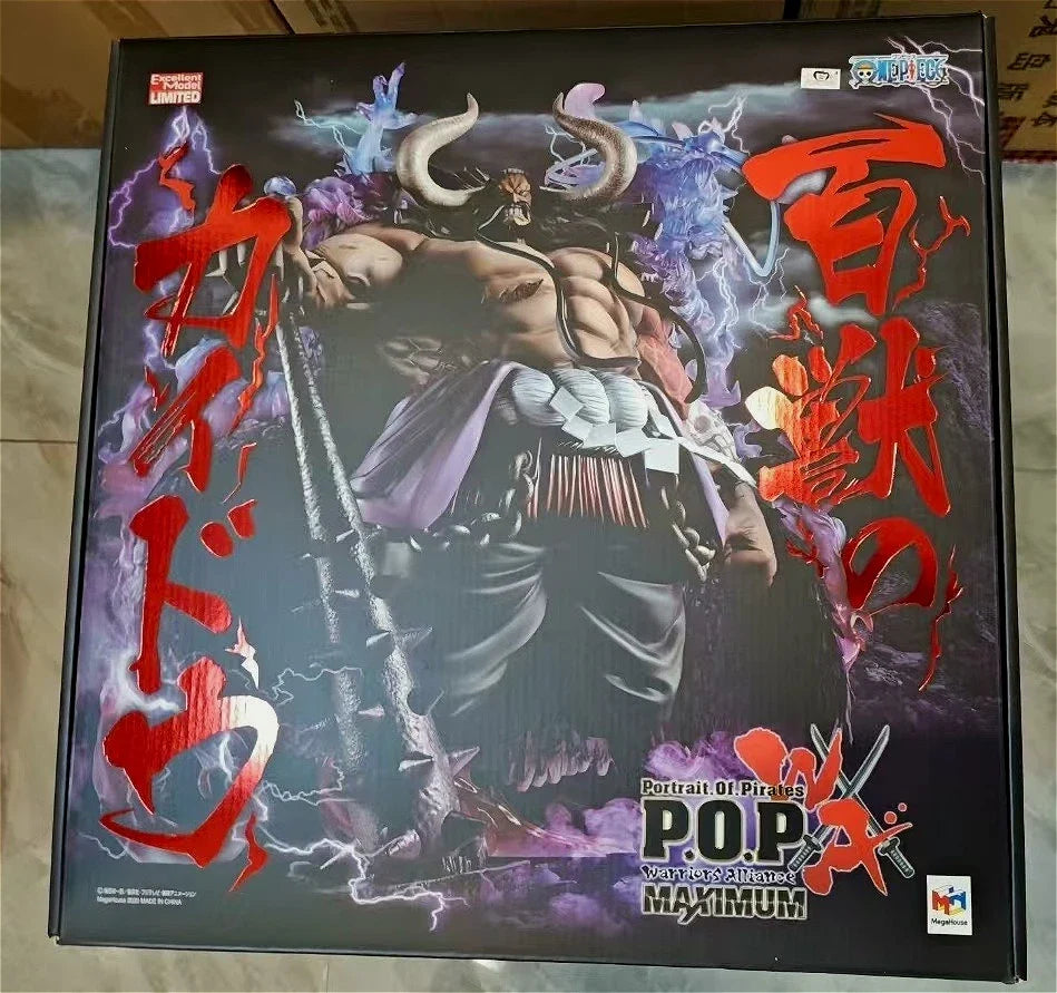 Original MegaHouse P.O.P ONE PIECE "WA-MAXIMUM" Kaido of The Beasts Anime Characters Model Statue Decoration