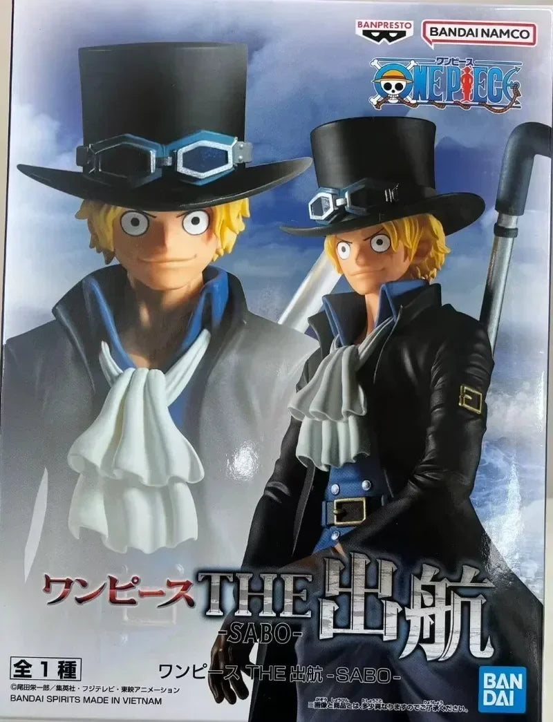 Original Bandai ONE PIECE Sabo Anime Action Figures Collection Ornaments Figure Toys Birthday Gift 17cm Abs