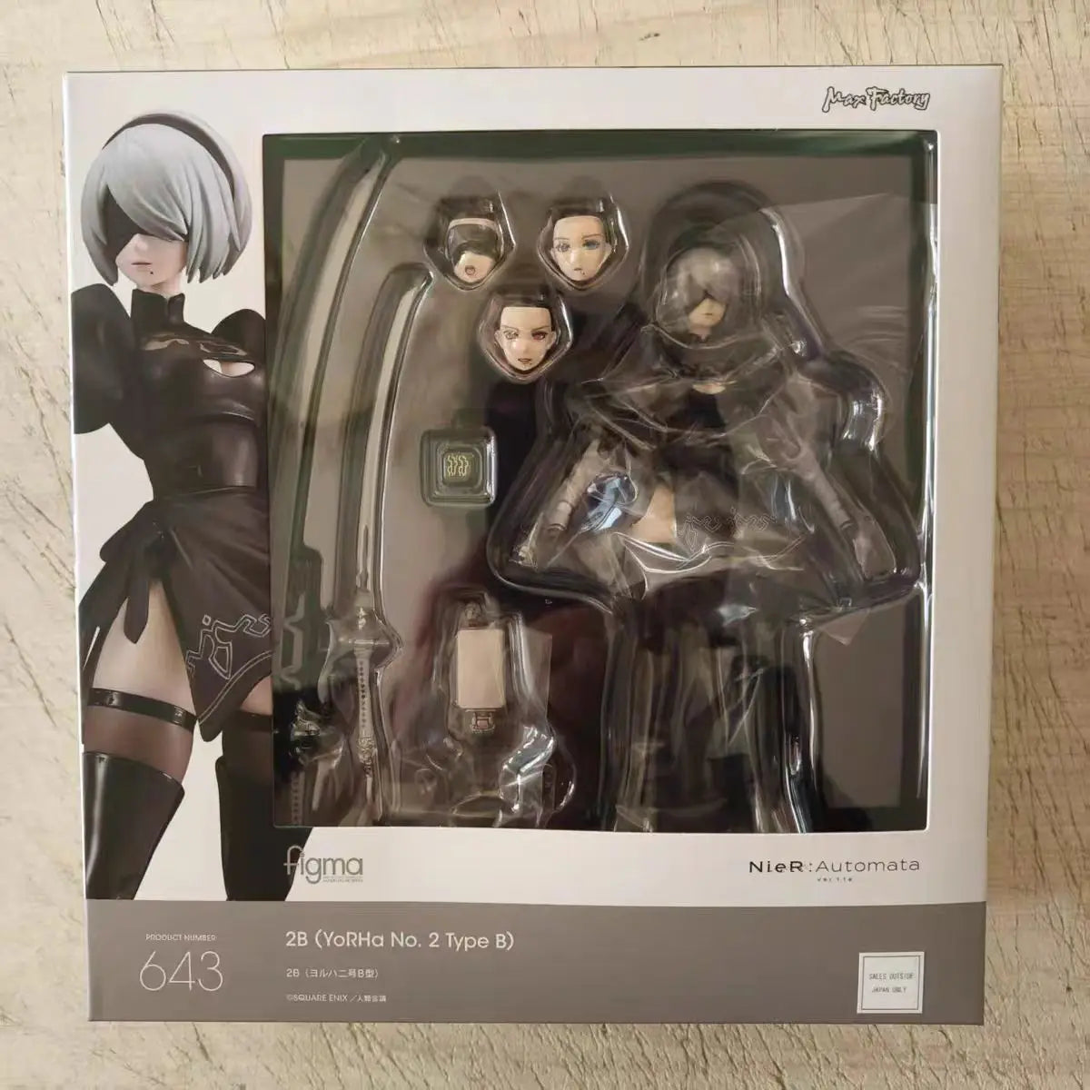 In Stock Figma 643 2B（YoRHa No.2 TypeB) MaxFactory Desktop ornaments Q Ver.  Anime Figure Collection Model Gift